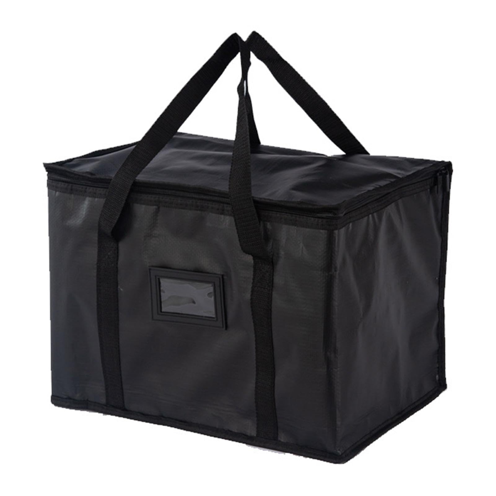Food Delivery Bag, 40L Insulated Thermal Bag for Hot and Cold Food Delivery, Ideal for for Catering, Grocery Transport Large Thermal Bag for Food Delivery, Commercial Grade, Reusable(Black)