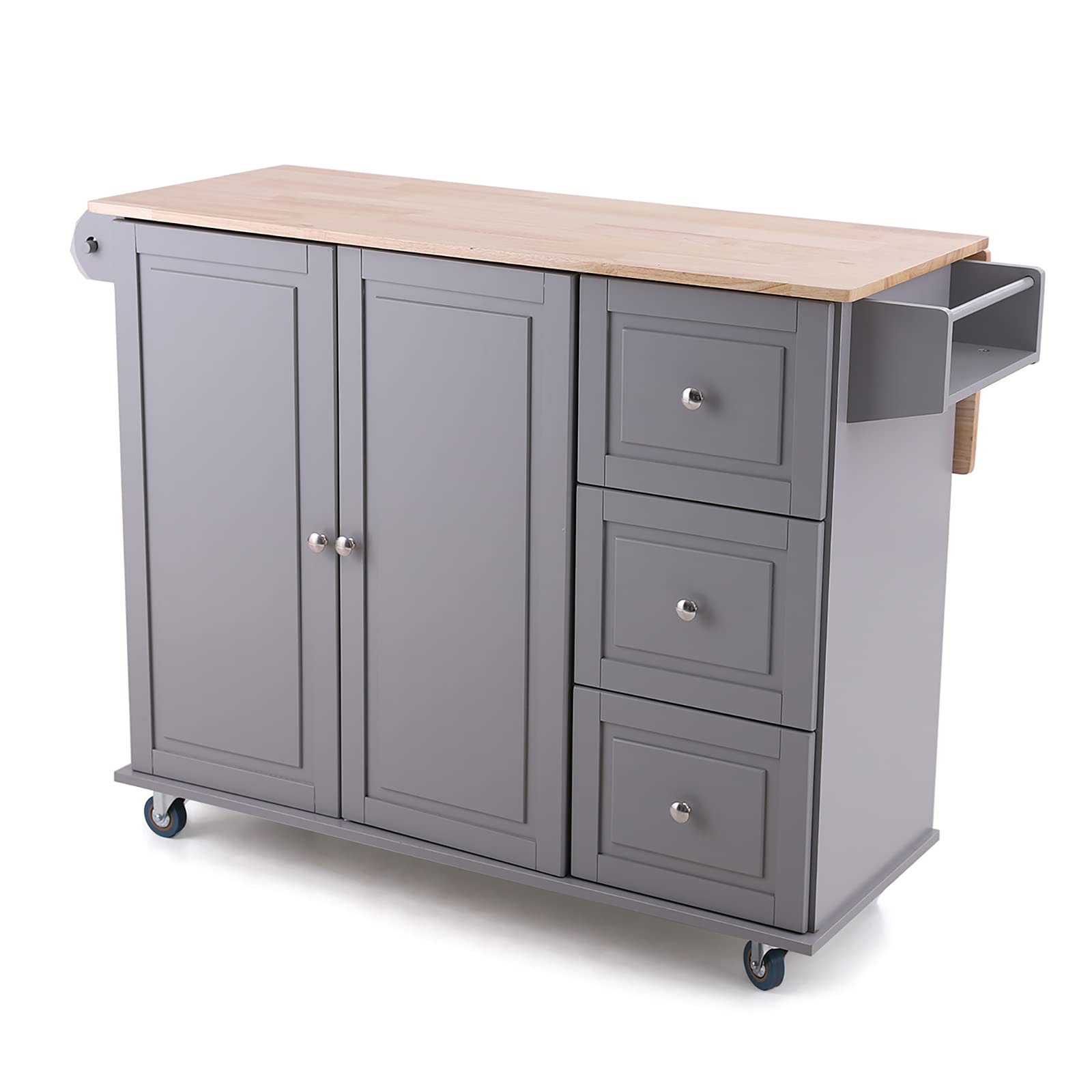 Sophia & William Kitchen Island Cart on Wheels with DropLeaf and