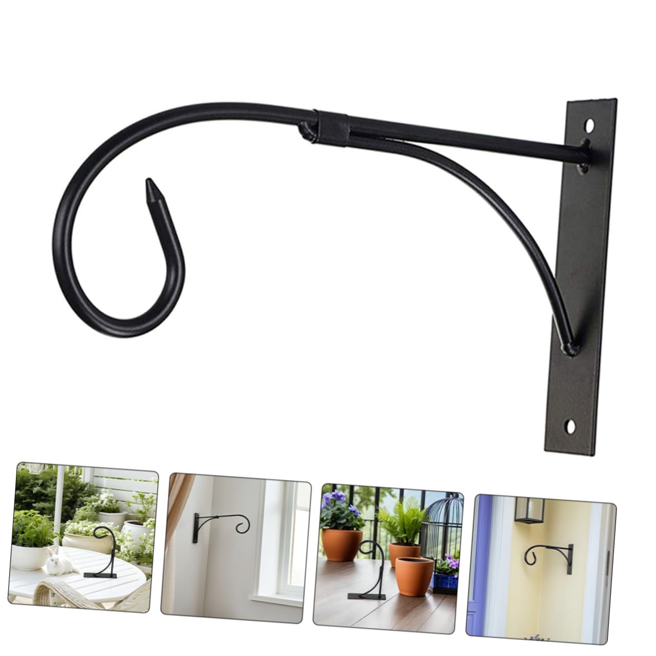 BESTonZON 2juegos Soporte De Pared para Flores Estilo Europeo Soporte Resistente De Hierro para Colgar Plantas Gancho para Macetas Cestas y Linternas para Decoración De Pared Sala De Estar o