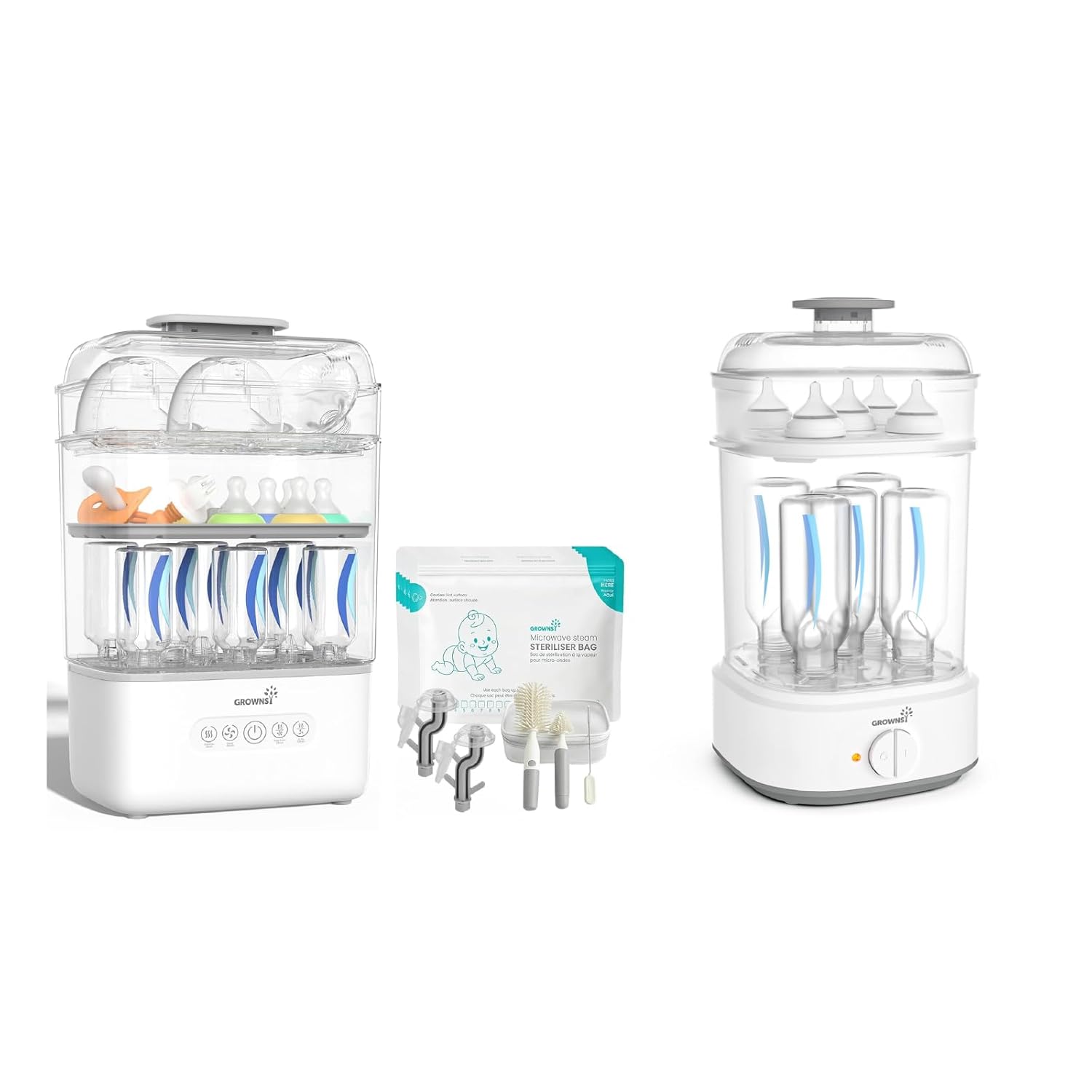 Grownsy 3 Layers Large Bottle Sterilizer and Dryer & Grownsy Bottle Sterilizer