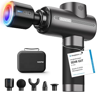 Massagepistole Wärme und Kälte, RENPHO Thermacool Massagepistole Massage Gun mit Hitze Kälte Function, Muskel Massagegerät für Heimbüro-Workout, Ganzkörper Muskelmassage Entspannung