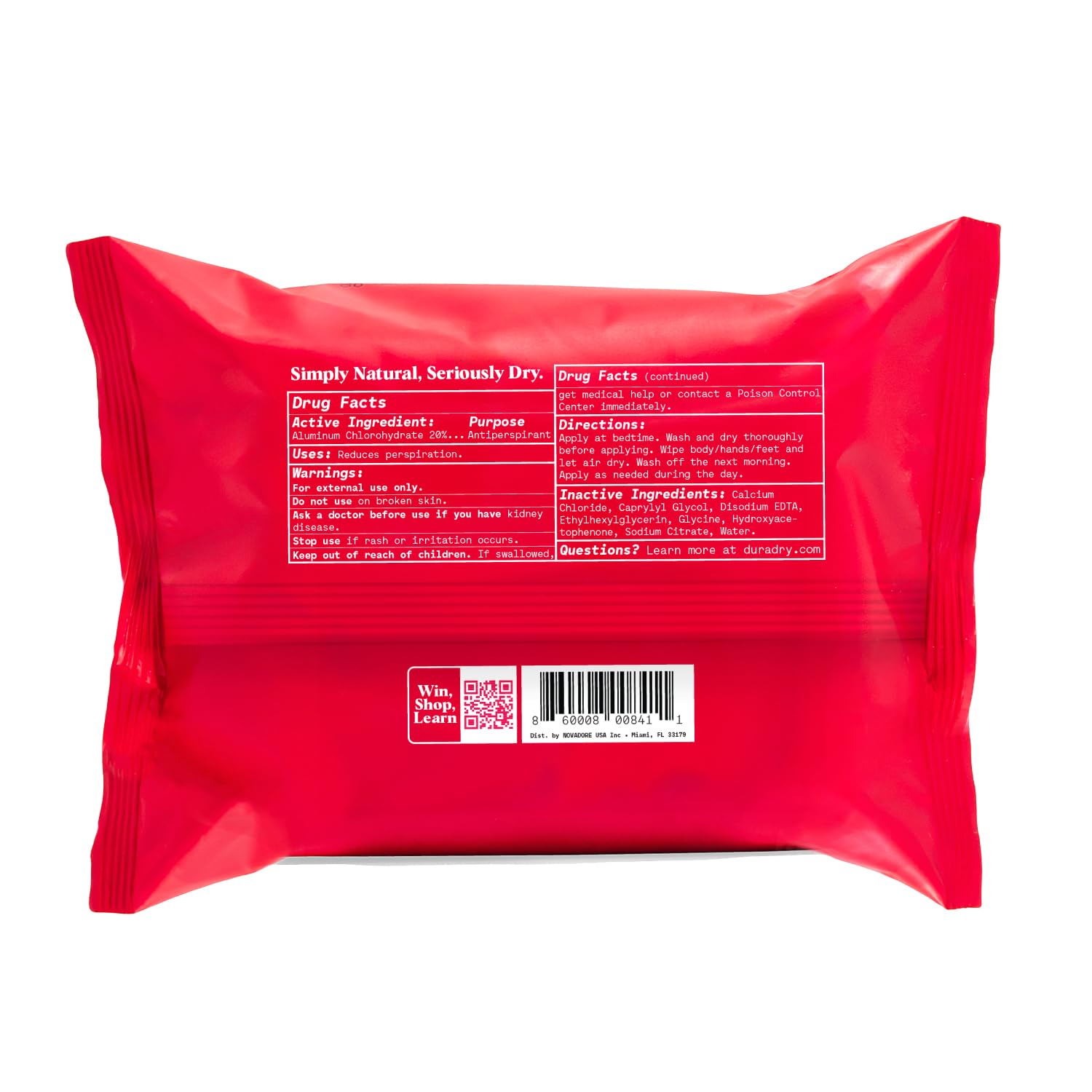 Duradry Sweat Control Body Wipes – Full-Body Sweat Protection, Unscented | Easy-to-use sweat control for chest, hands, feet, back, groin and more. Stay fresh and confident wherever the day takes you.