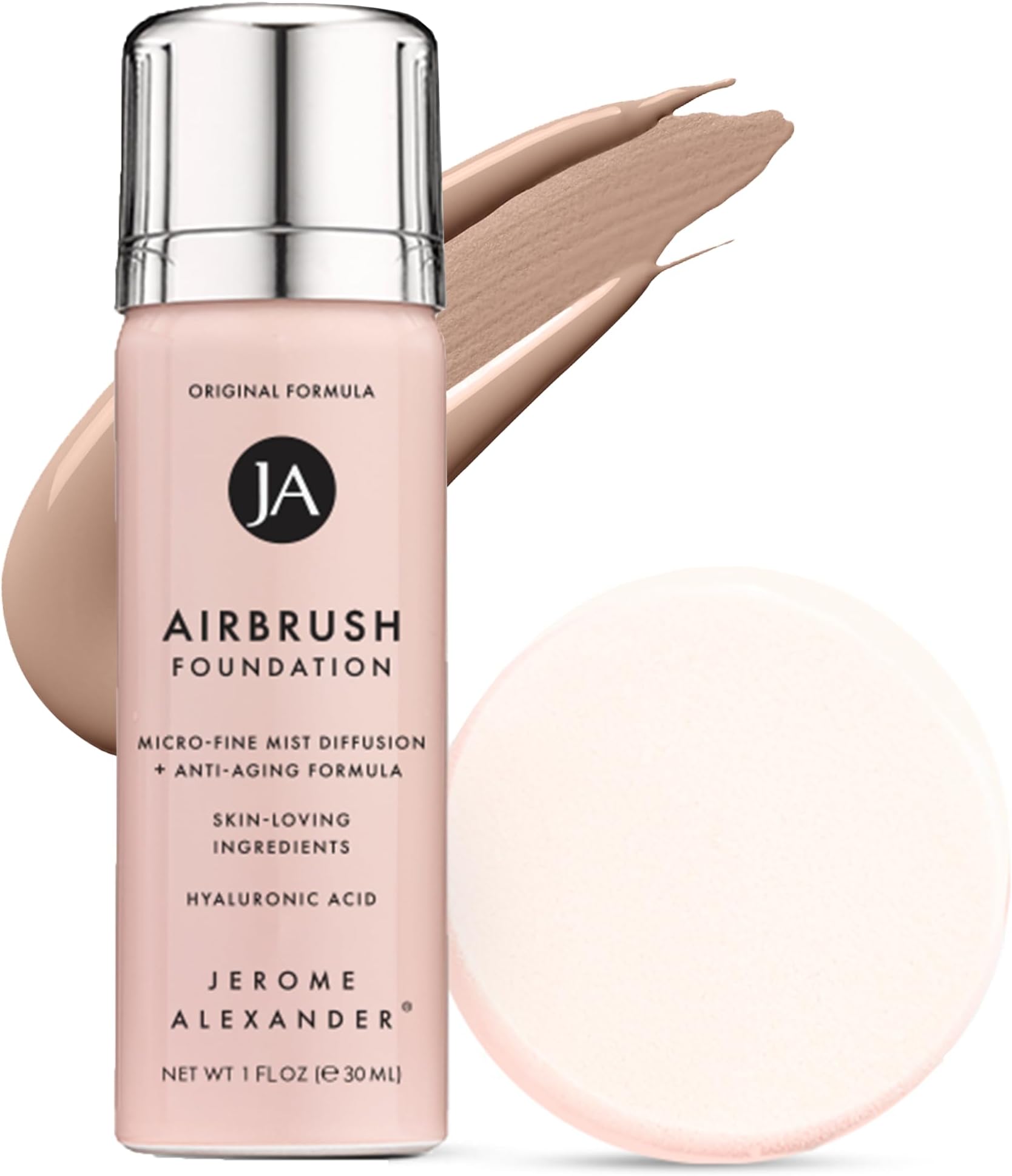 MagicMinerals AirBrush Foundation by Jerome Alexander, Mini Travel Size 1FL Oz, Easy Application Spray Makeup with Anti-aging Ingredients for Smooth Radiant Skin -Medium