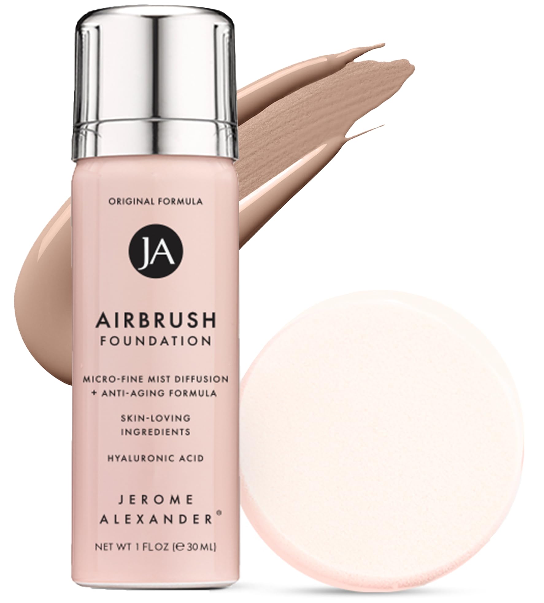 MagicMinerals AirBrush Foundation by Jerome Alexander, Mini Travel Size 1FL Oz, Easy Application Spray Makeup with Anti-aging Ingredients for Smooth Radiant Skin -Medium