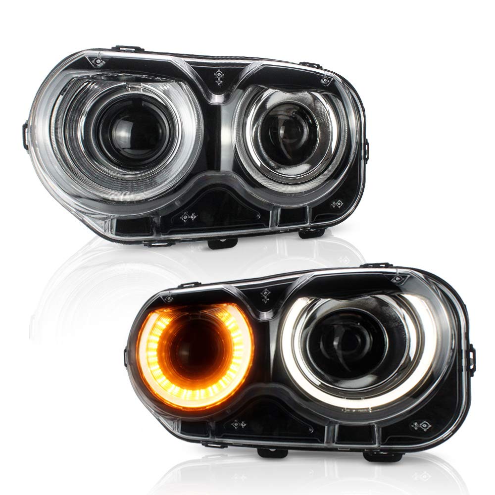 Buy A&K Led Headlight for Dodge Challenger SRT Hellcat SXT Plus 2015 2016 2017 2018,Dual Beam
