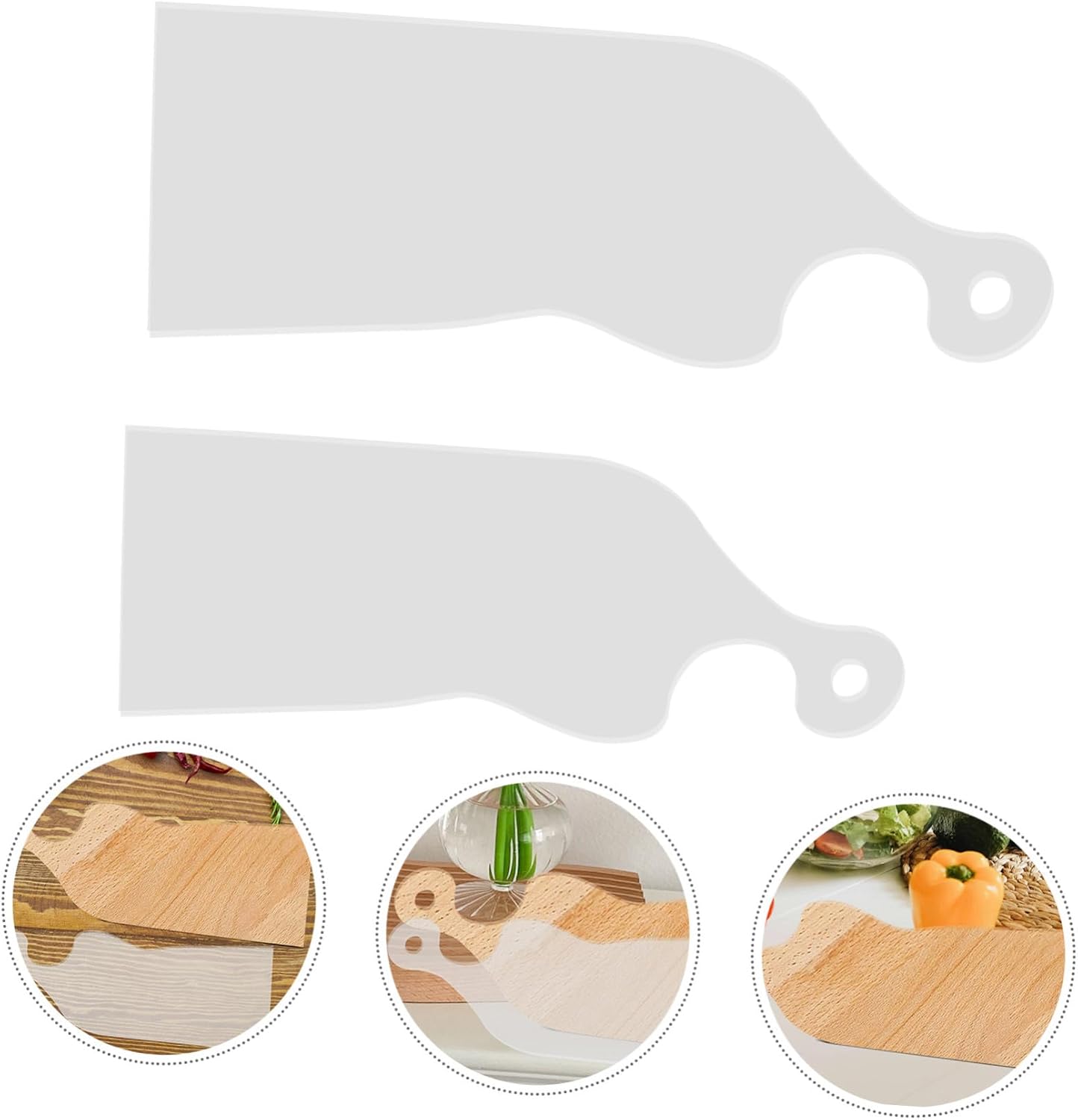 Unomor Acrylic Cutting Board Handle Template Counter Chopping Board Stencil Unique Fruit Cutting Template