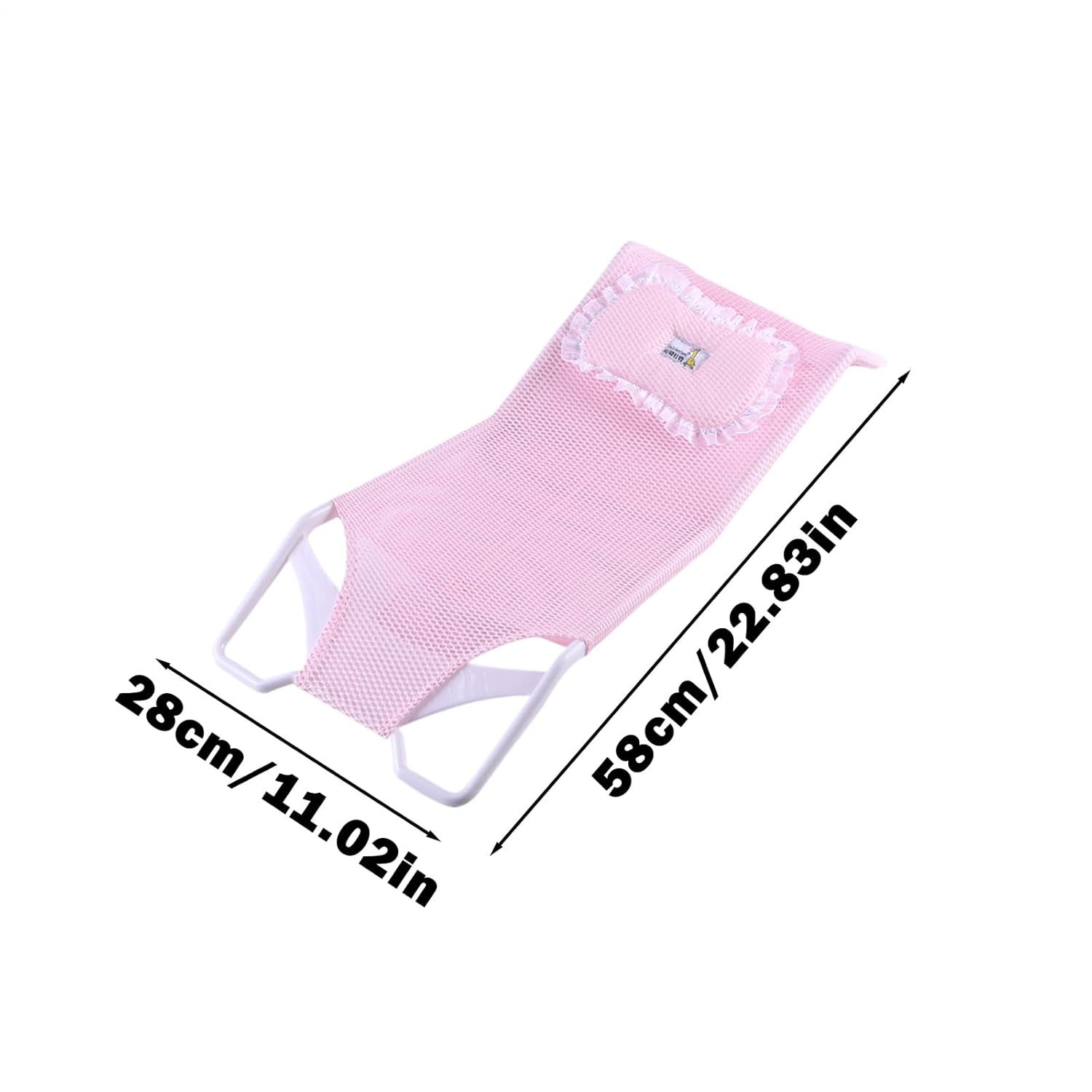 Bathroom Shower Support Seat Pad 58x28x4.2 Cm Baby Bath Support Net PP and Mesh Adjustable Antiskid Bathing Net Cushion Comfortable Soft Cushion for 0-6 Months Old Toddler Girls