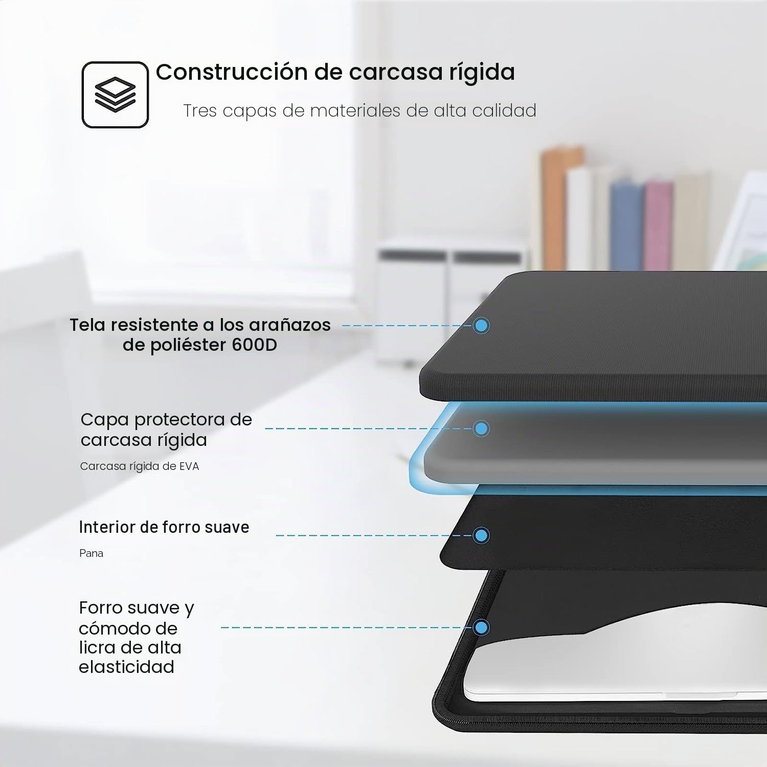 Smatree Funda Rígida para Portátil de 13" Compatible con Galaxy Book 3 360/Pro/Pro 360 de 13,3", Color Negro