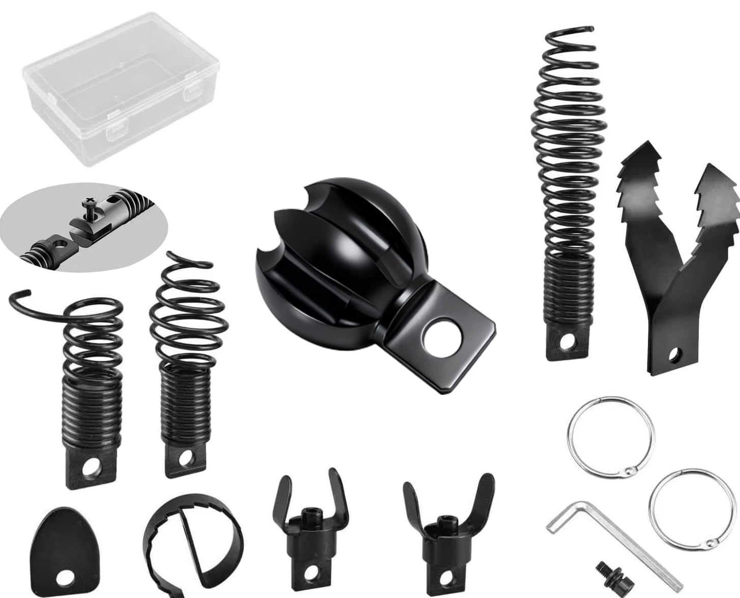 VONEU 8+1 Heavy Duty Drain Snake Kit