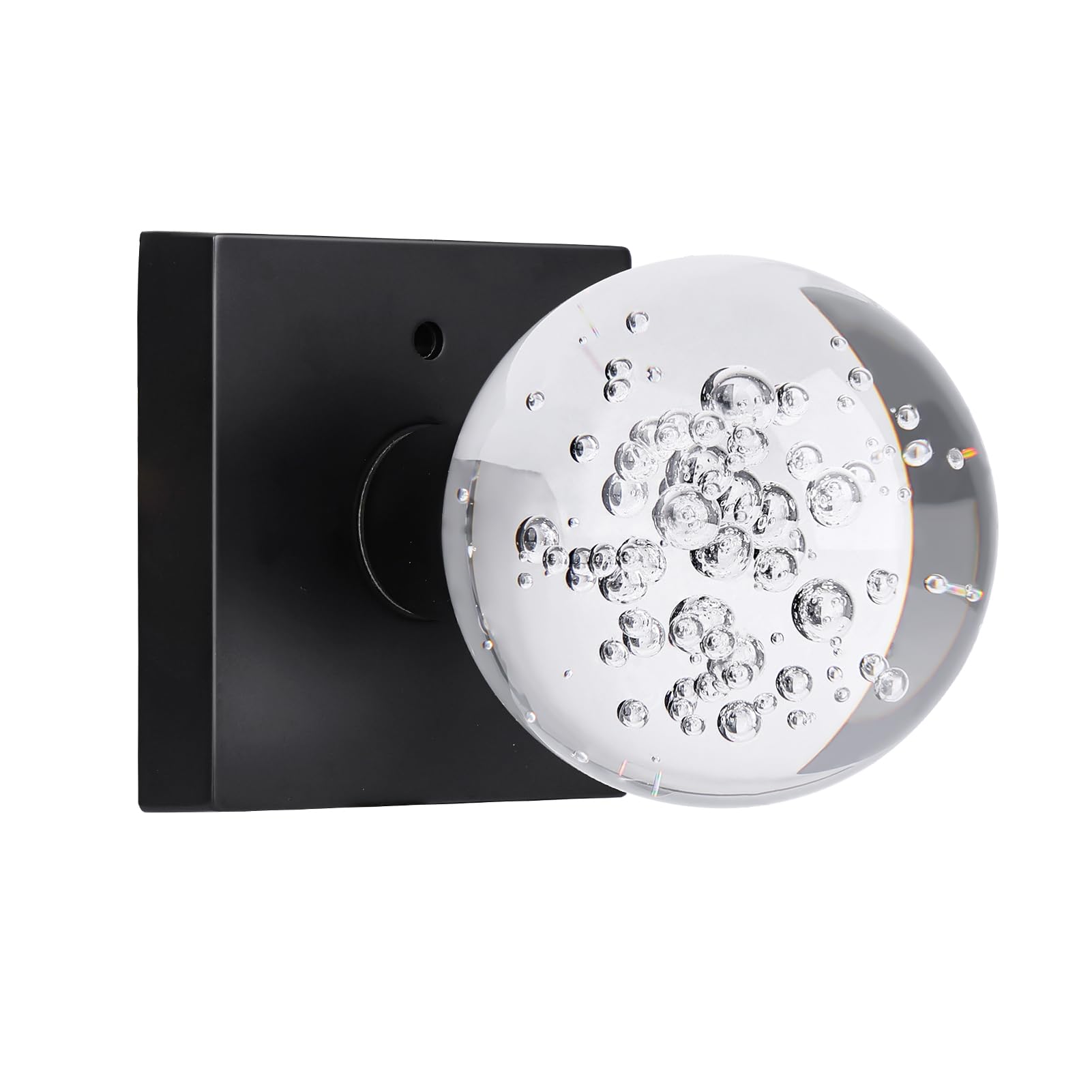 Crystal Door Knobs with Lock - Privacy & Brushed Nickel -16