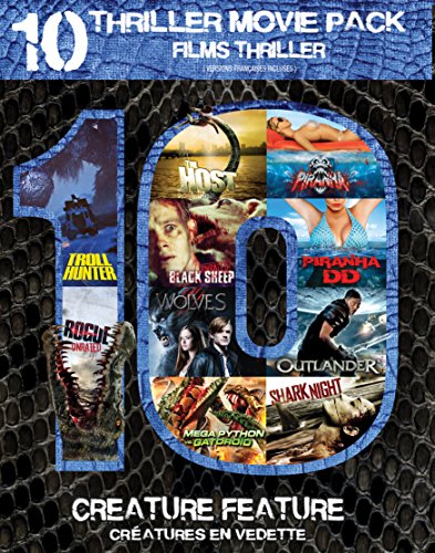 Piranha / Troll Hunter / Black Sheep / Outlander / Shark Night / The Host / Piranha DD / Rogue / Wolves / Mega Python VS. Gatoroid (10-Thriller Movie Pack)