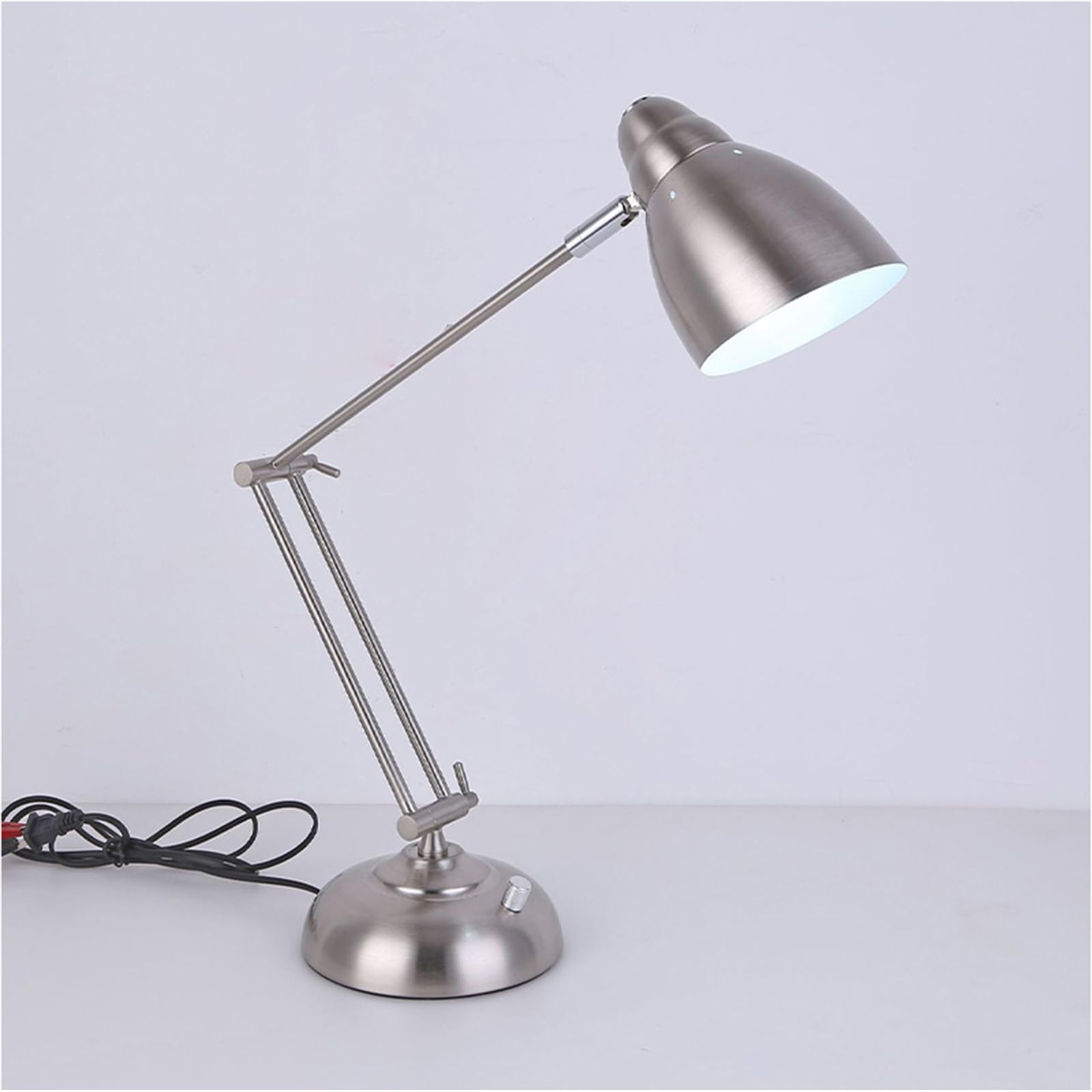 KKXXYQFC Bateria kuchenna Lampy biurkowe E27 LED Lampka nocna Regulowana lampka nocna do sypialni Wnętrze Ochrona oczu Dekoracyjna stołowa (Rozmiar: ciepłe światło, kolor: miedź)