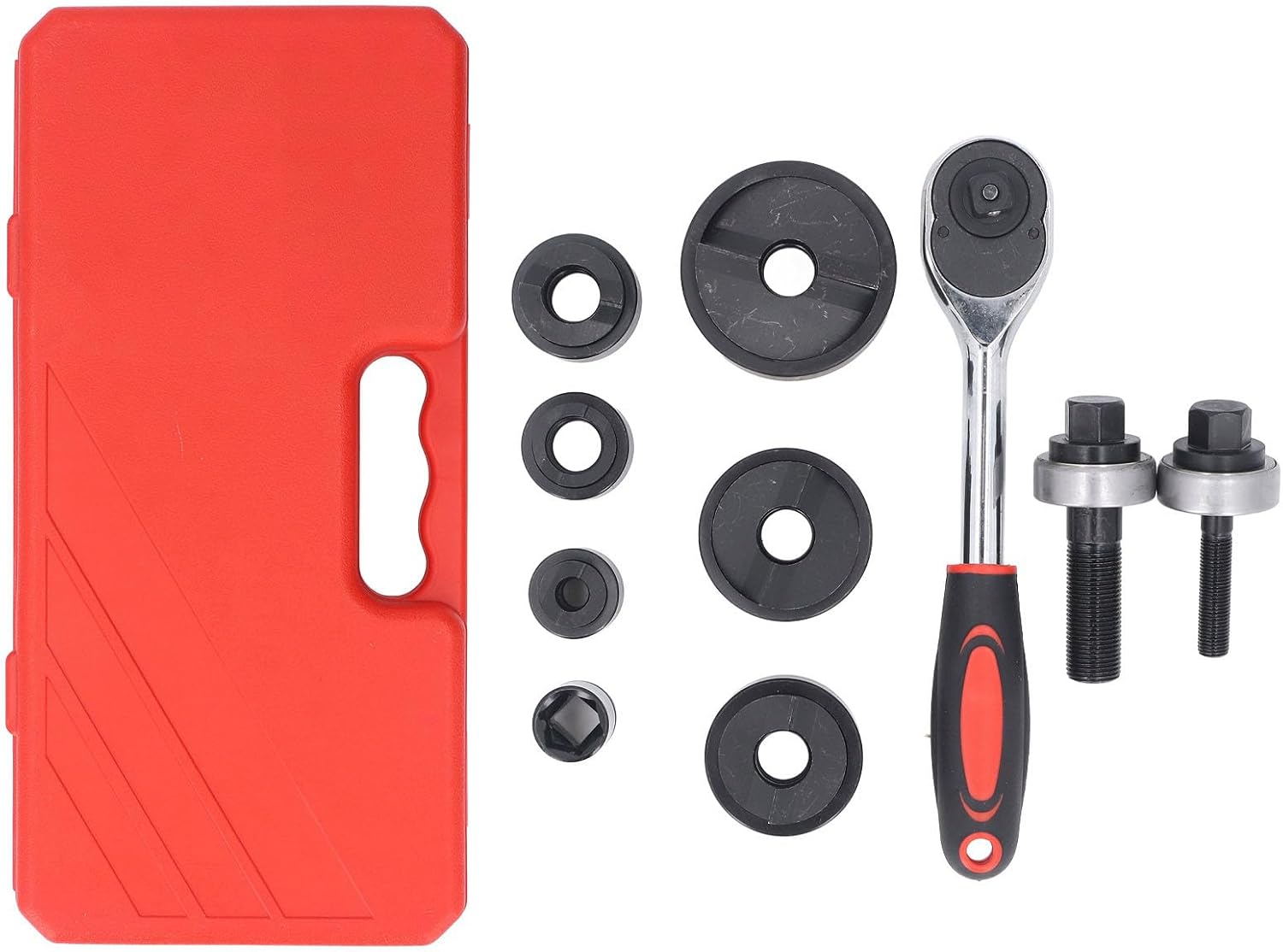 LiebeWH Manual Driver Kit Metal Ratchet Knockout Hole Punch Driver Kit Ratchet Hole Cutter Tool