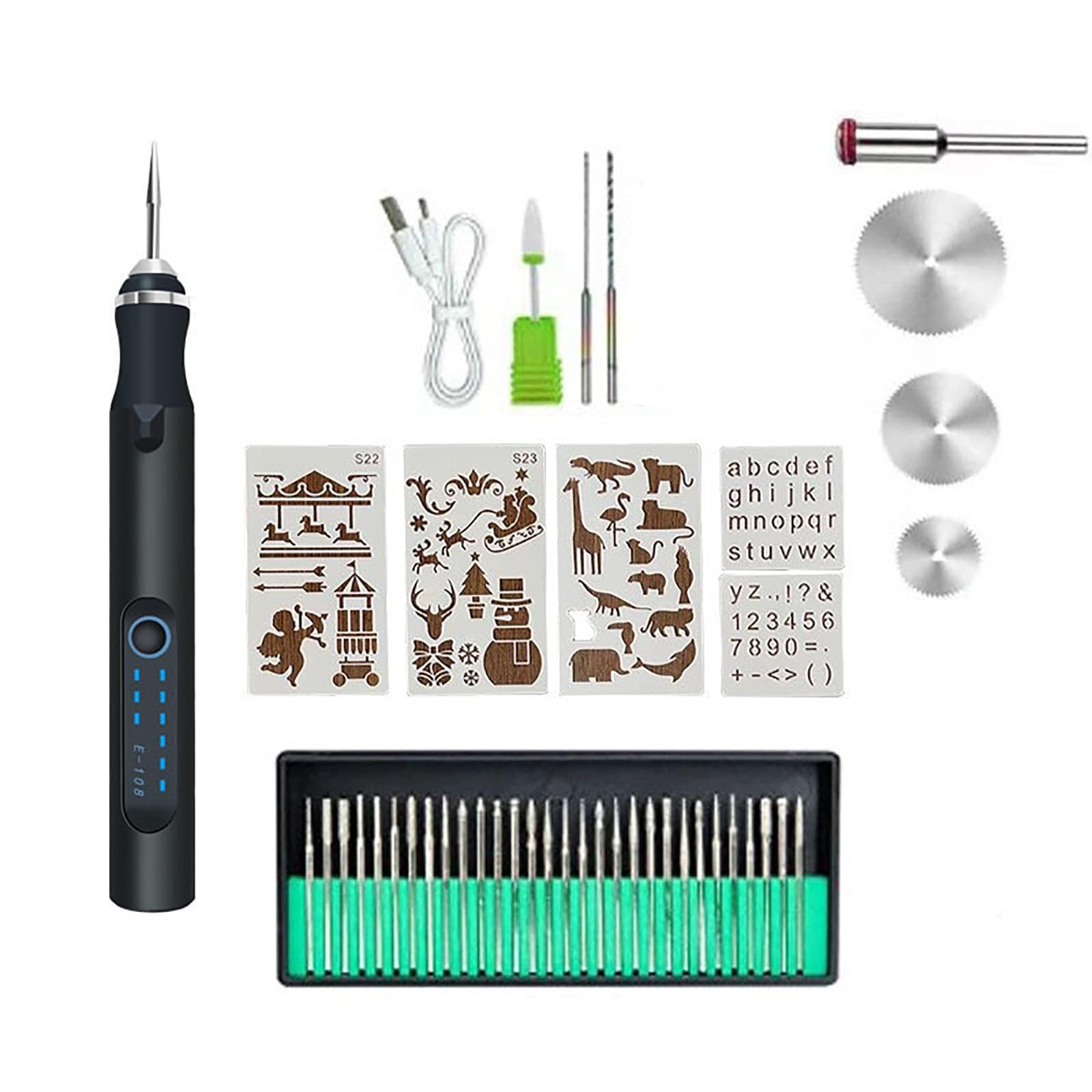 Stylo Graveur sans Fil, Outils De Gravure Rechargeable, Multifonctionnel Stylo Graveur Electrique, Convient Aux Bijoux Métal Verre Pierre Plastique Bois(Noir)
