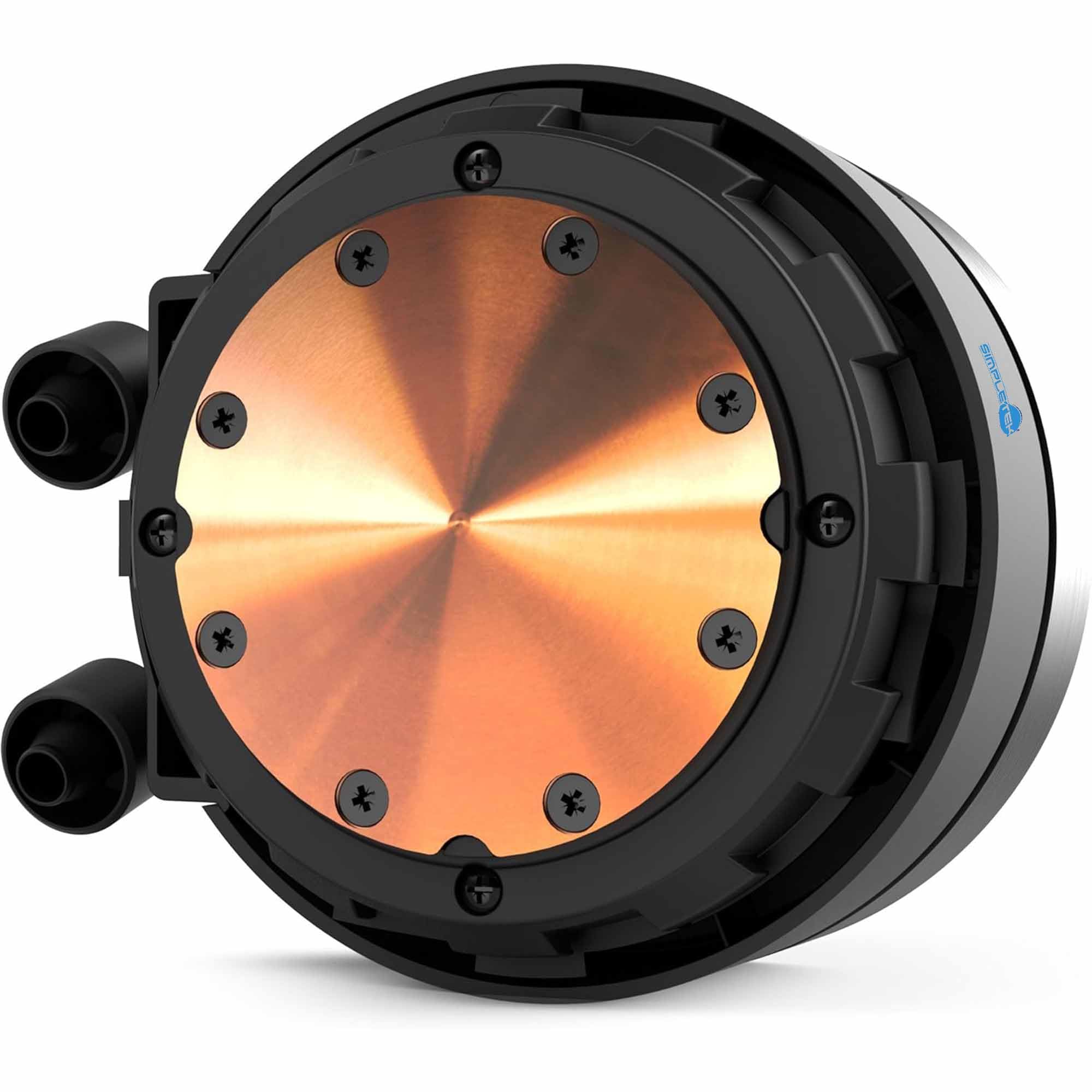 SIMPLETEK - Dissipatore RGB AIO 280mm - per AM4 AM5 (Ricondizionato) | Dissipatore liquido 280mm, RGB, PWM, 2 ventole 140mm, radiatore alluminio, pompa 2800RPM, AM4 AM5