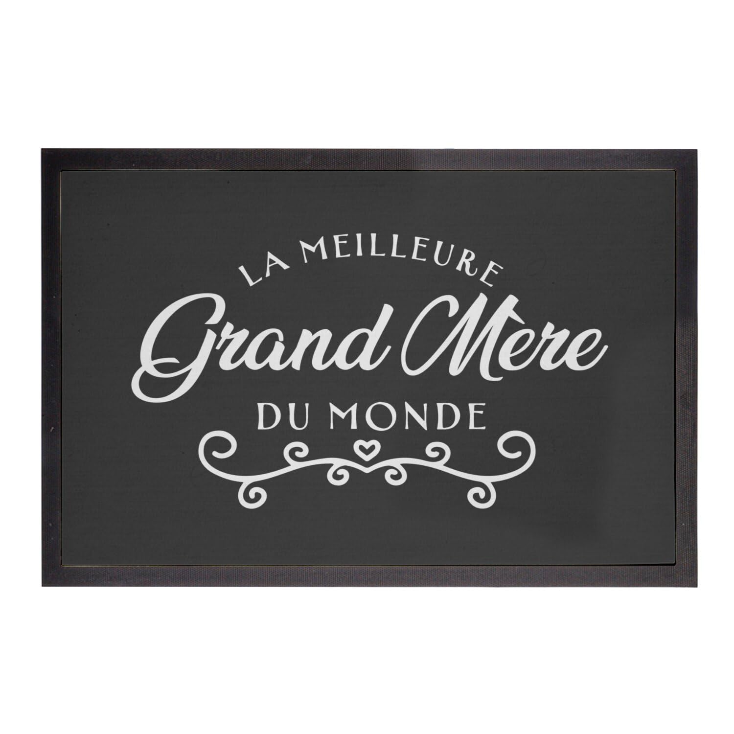 Paillasson noir La Meilleure Grand Mère du Monde format 60x40cm