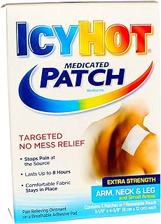 ICY HOT Medicated Patches Extra Strength Small, Arm, Neck, Leg, 5 Ea (6 Pack)