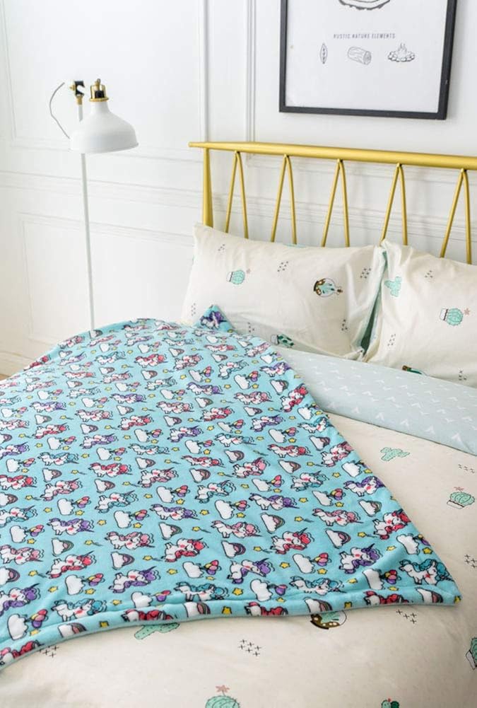 Coosey Unicorn Fleece Baby Blanket Printed Thick Soft Lightweight Cozy Warm Plush Minky Baby Blanket for Toddler Newborns Kids, 30" X 40" : Home & Kitchen
