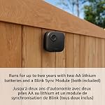 Blink Extérieur 4 – Caméra de sécurité intelligente sans fil, durée de vie de deux ans, 1080p HD vue de jour et infrarouge nuit en direct, conversation bidirectionnelle. – 3 système de caméra