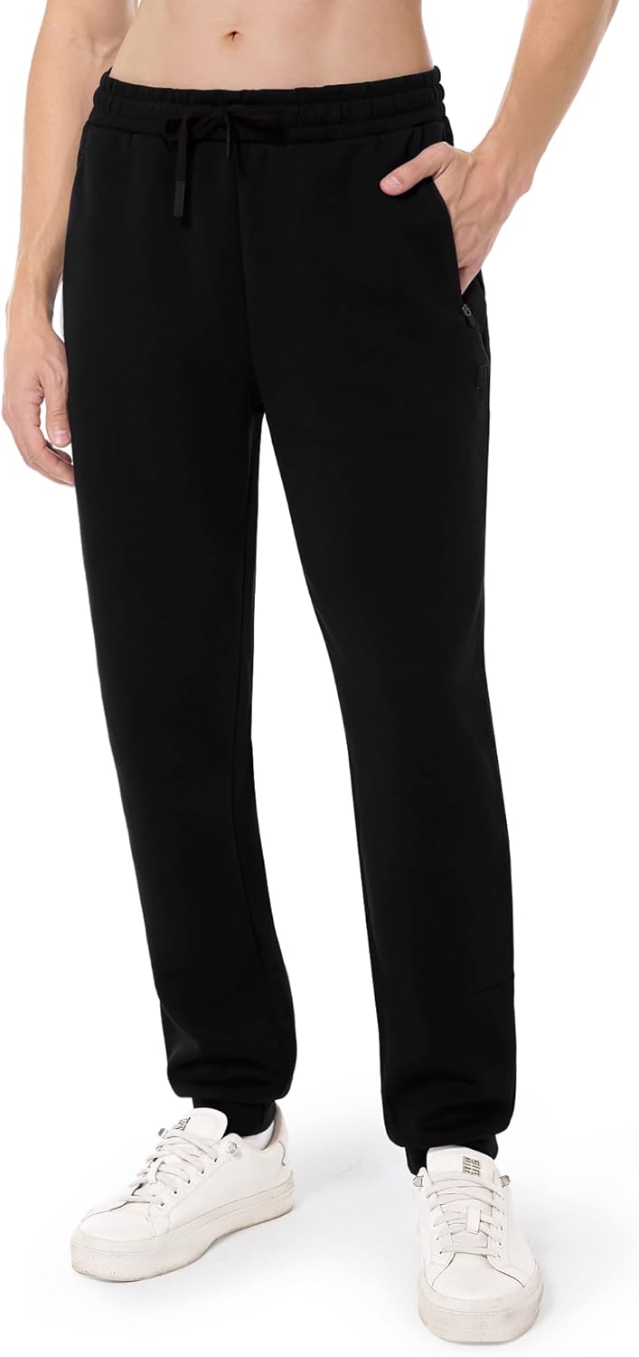 34"/36" Inseam Mens Tall Joggers Sweatpants Extra Long Workout Pants for Tall Men with Zipper Pockets