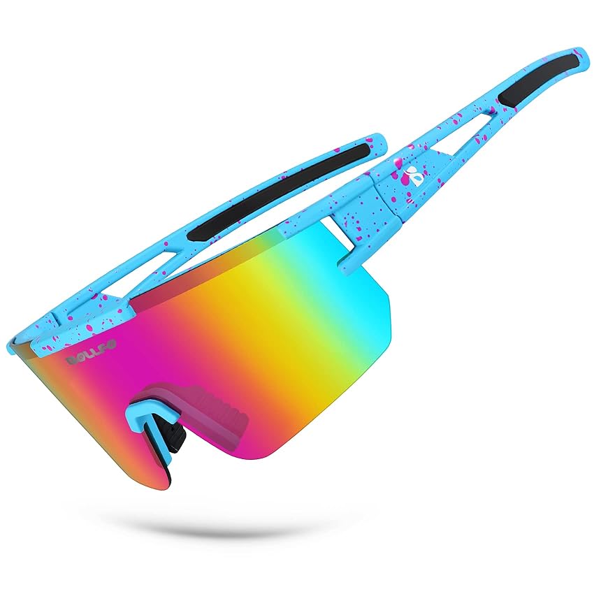 Immagine del prodotto BOLLFO Occhiali da sole sportivi polarizzati, protezione UV400 Occhiali da esterno per uomini donne giovani Baseball Ciclismo Corsa Guida Golf