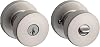 Kwikset Pismo Entry Door Knob with Lock and Key, Secure Keyed Handle Exterior, Front Entrance and Bedroom, Satin Nickel, Pick Resistant SmartKey Rekey Security and Microban