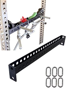 Heavy-Duty Power Rack Crossmember with Storage Hooks - 11-Gauge Steel,Holder Attachment for 3"x3" Squat Rack