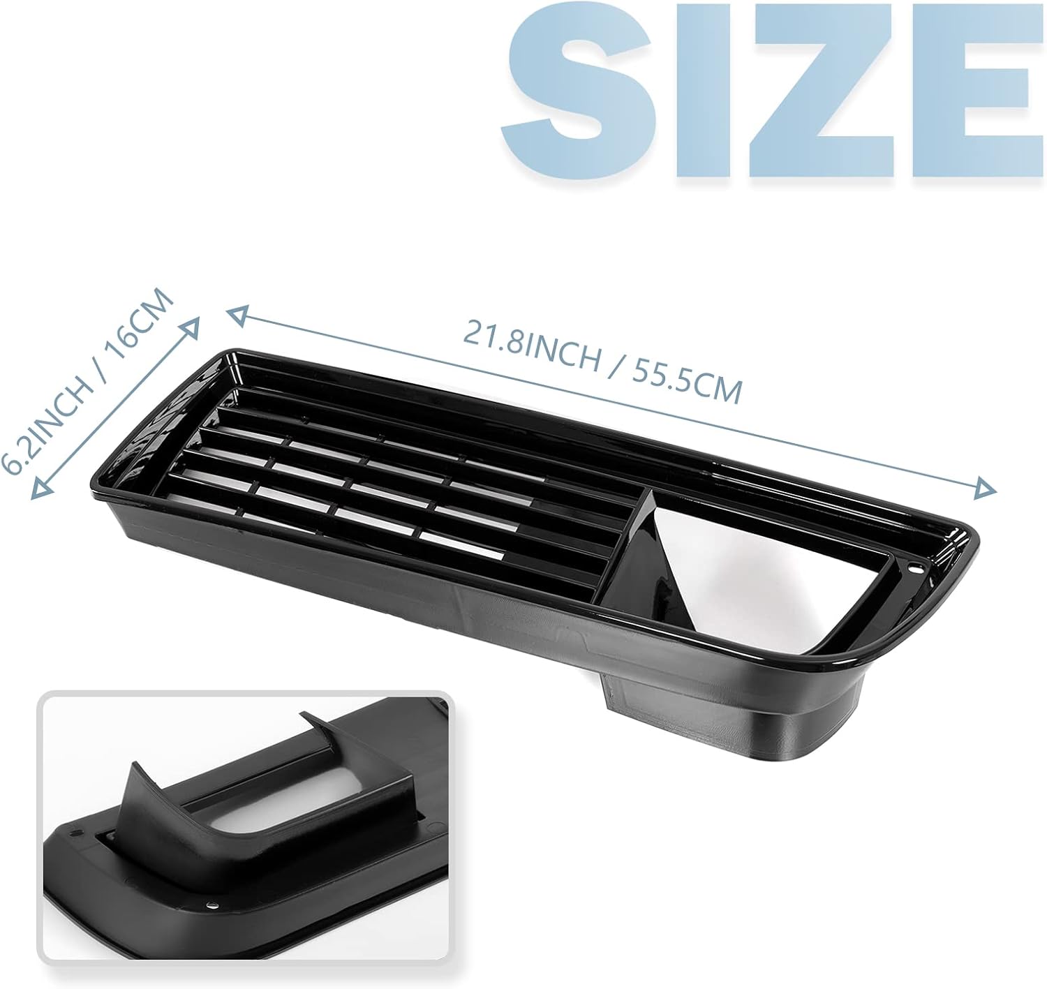 AMSRPAC Front Bumper Grille Cover,Front Lower Bumper Grill Cover Replacement compatible with Pontiac Firebird Trans Am 1979 1980 1981,Black 2PCS