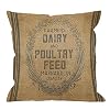 HGOD DESIGNS Throw Pillow Case Vintage Burlap Feed Sack Cotton Linen Square Cushion Cover Standard Pillowcase for Men Women Home Decorative Sofa Armchair Bedroom Livingroom 18 x 18 inch