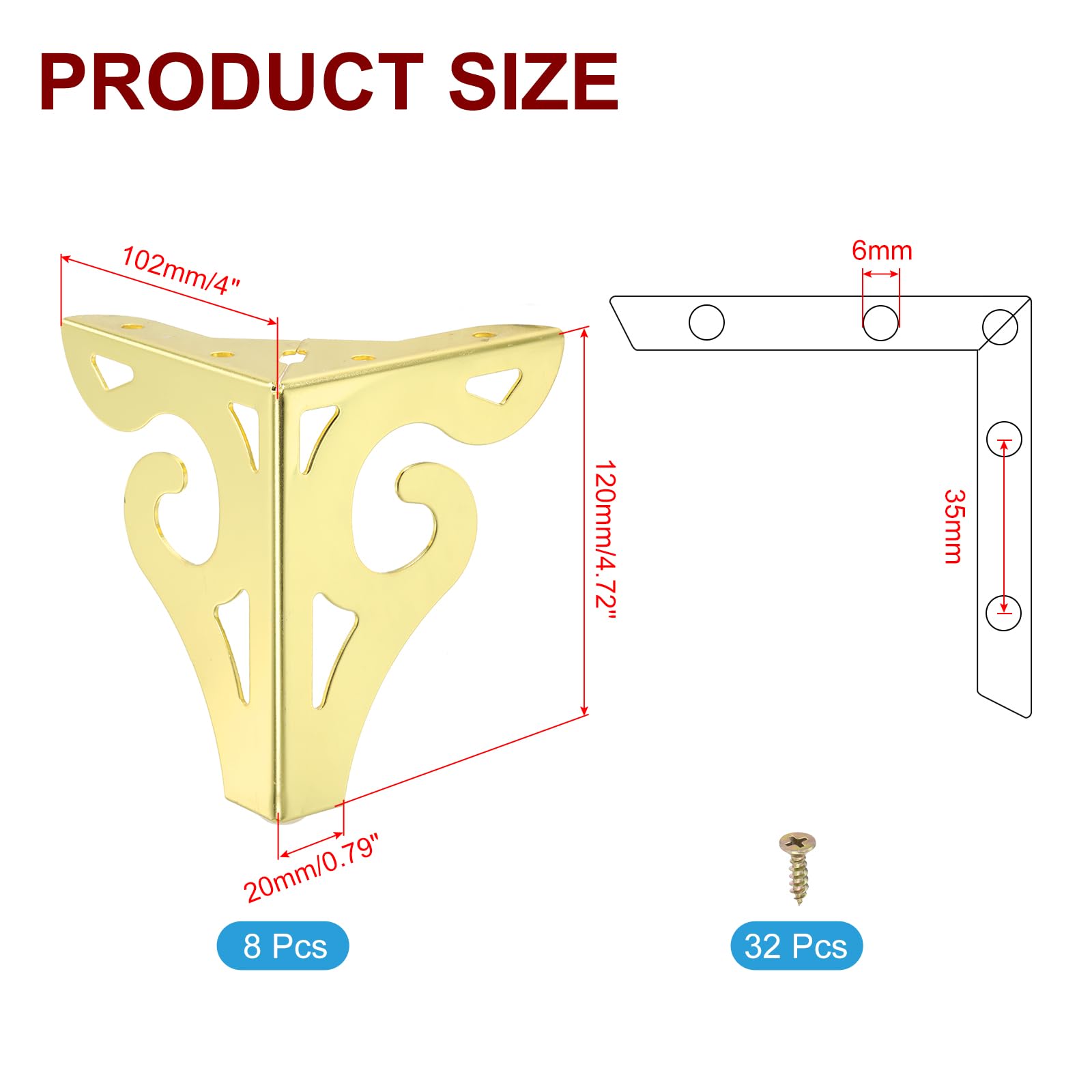PATIKIL 4.7 Inch Hollow Out Furniture Legs - Image 2