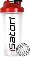 Vista 7 de iSatori Bio-Active Whey Protein Powder - Vanilla Swirl (30 Servings) & iSatori Classic Blender Bottle (Clear Bottle with Red Top)