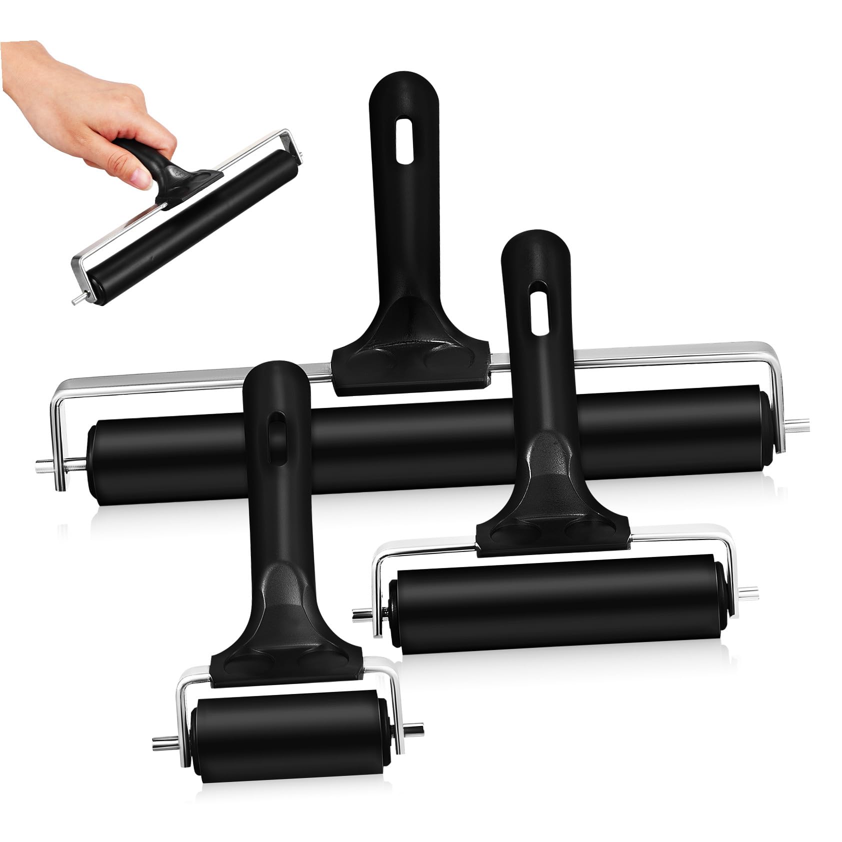 Rouleaux à colle double face en caoutchouc noir scrapbooking 3x