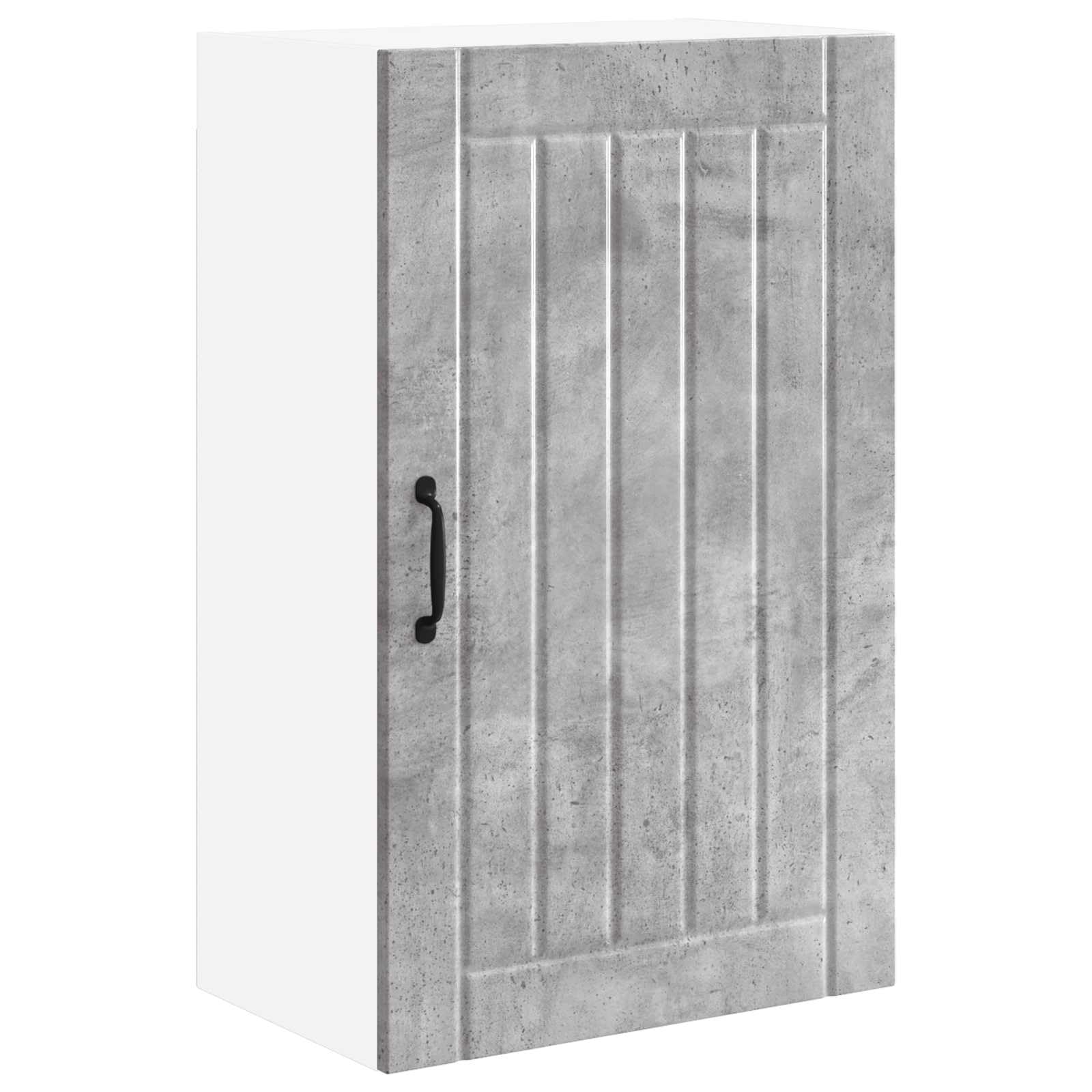Armadio da parete grigio cemento, 50 x 31 x 80 cm, in legno