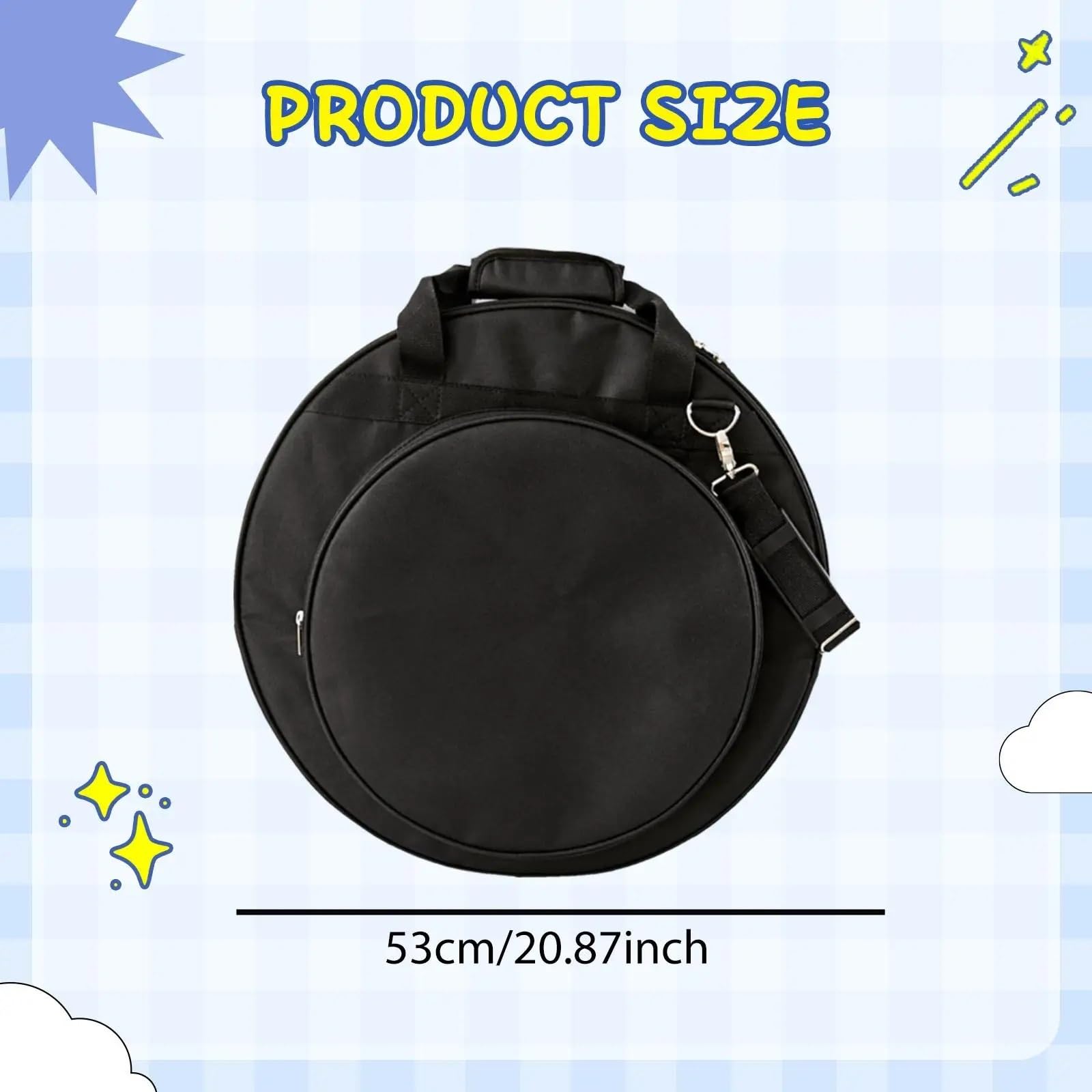 Bolsa Platillos Estuche de transporte multifunción for platillos, bolsa almacenamiento tela Oxford con asa segura, impermeable for viajes y conciertos