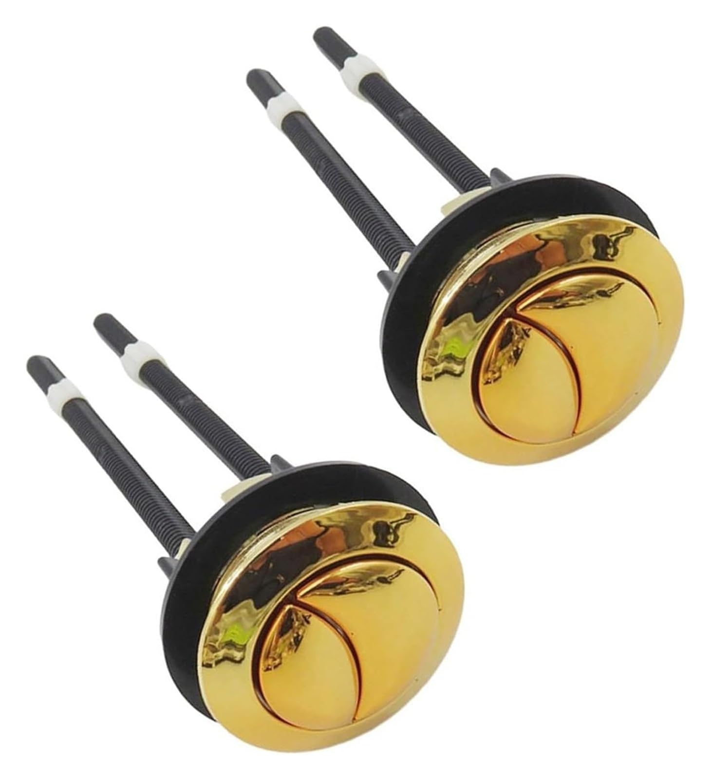 2 Botones de Descarga Dorados de 38 Mm, 46 Mm Y 57 Mm para Válvula de Descarga Doble en Tanques de Inodoro, Inodoros de Doble Descarga, Herramientas Domésticas/Fits 46Mm56Mm Hole