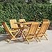 Produktbild HEFZGDB Gartenstühle 6 Stk. Klappbar 47x47x89 cm Massivholz Teak Sonnenliege Gartenstühle Balkonstuhl Geeignet für Garten, Terrasse, Pool.