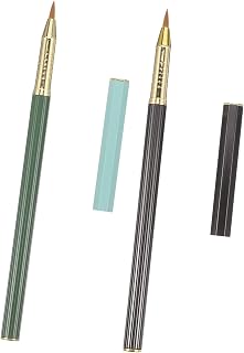 STOBOK Calligraphy Brush Pen Set Portable Ink Pens for Chinese Calligraphy Watercolor Painting Drawing Writing with 2 Brush Pens for Beginners and Professionals
