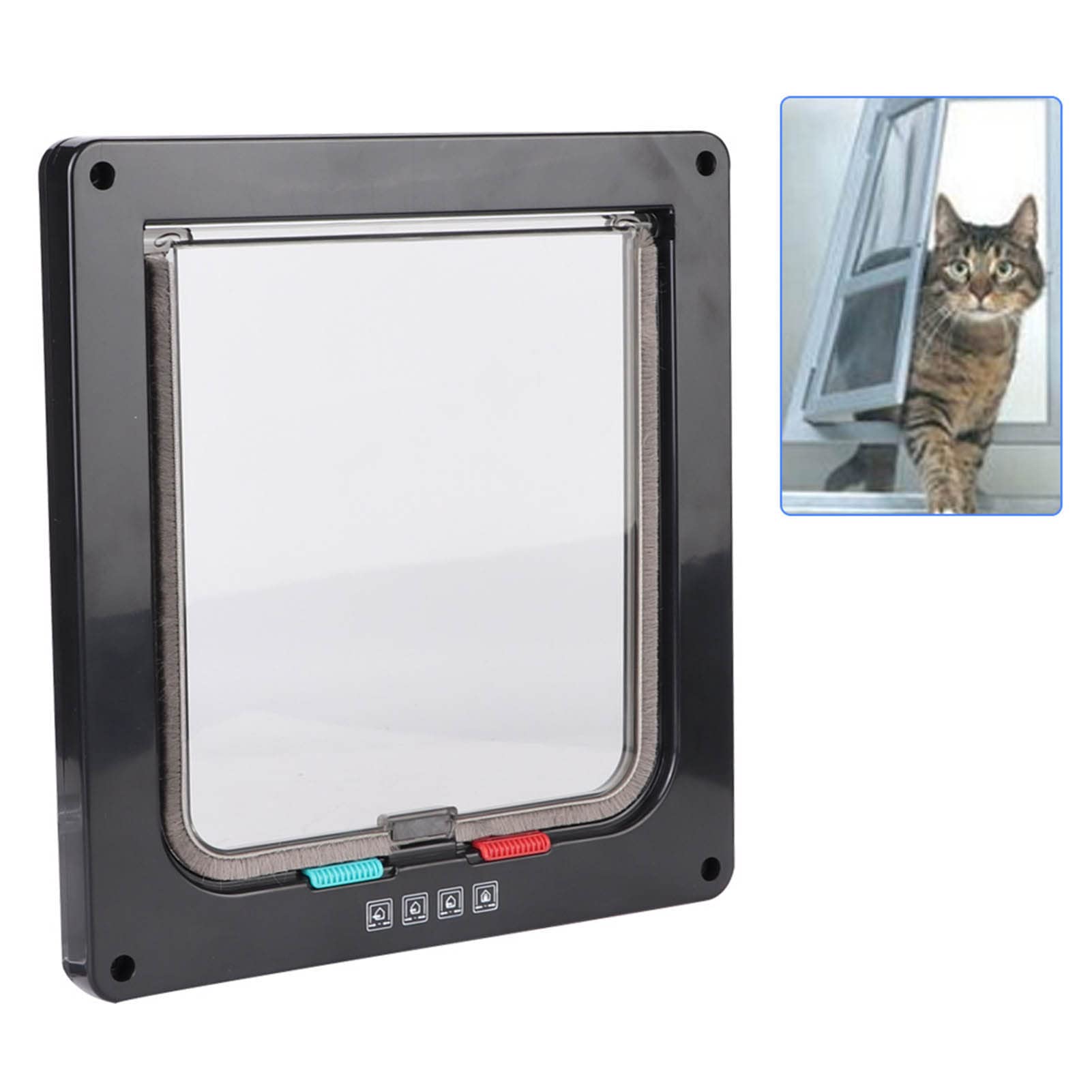 Amazon.co.jp: 特大キャットドア(外側サイズ11×9.8)、4ウェイロック