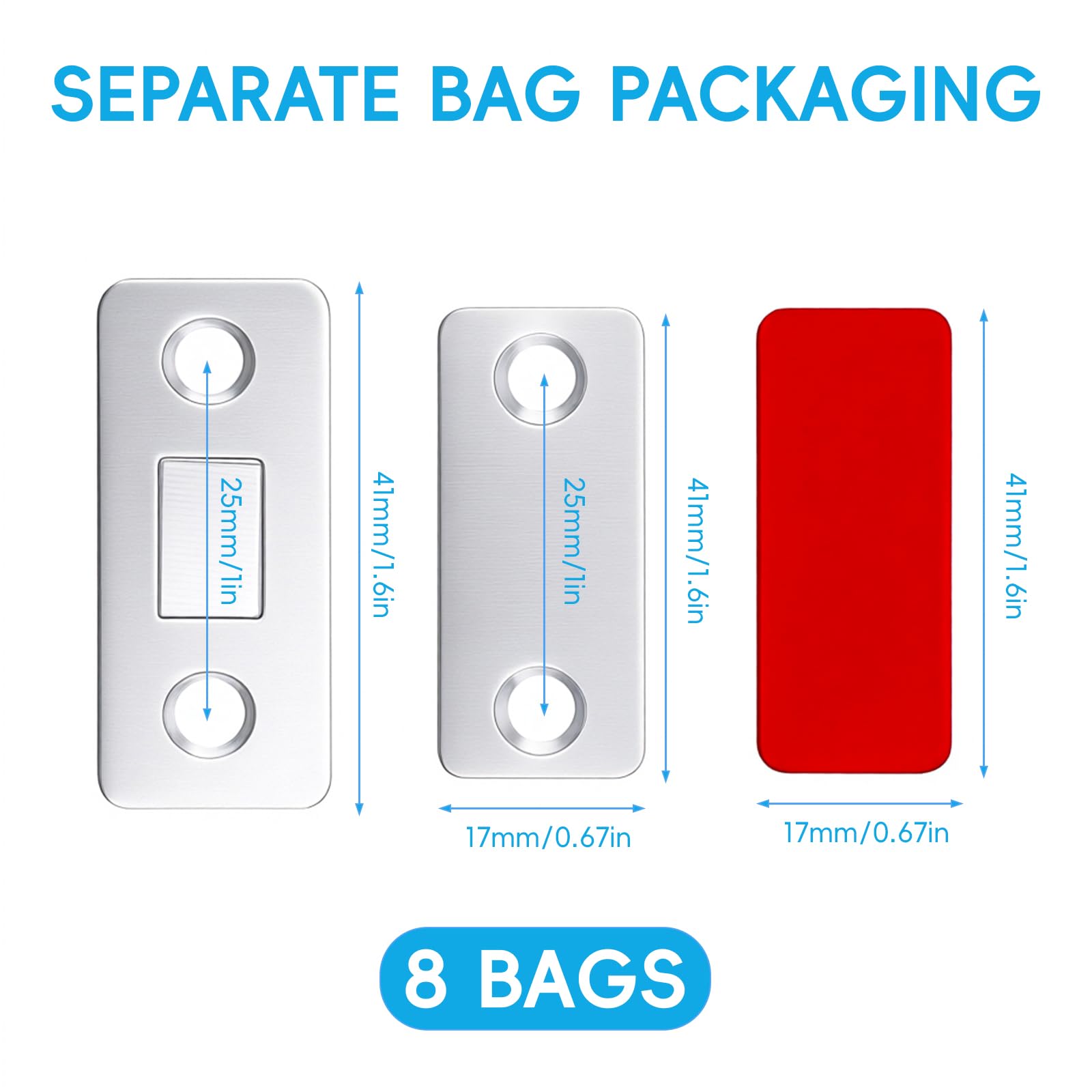 10 magneti per porta magnetica, ultra sottili, per porte dell'armadio, chiusura magnetica, per porta, armadio, chiusura magnetica, porta scorrevole, chiusura magnetica, chiusura magnetica + cacciavite