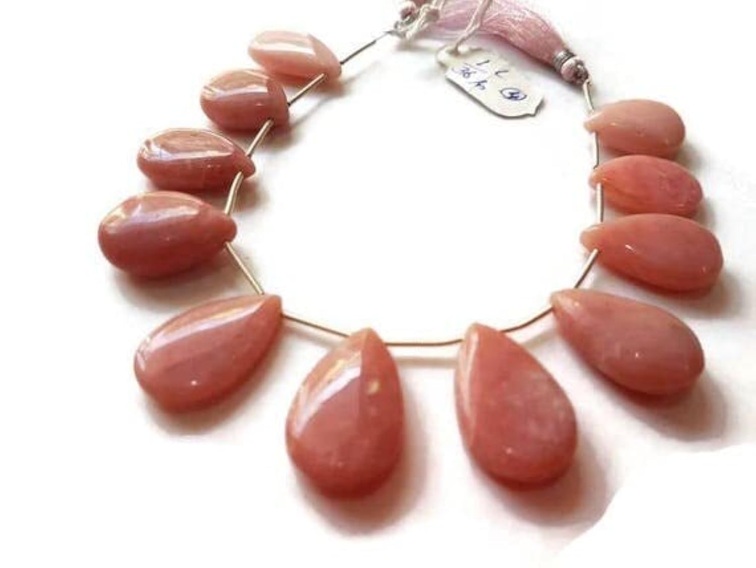 Perle Opale Rose briolette en poire pour créer vos colliers d'été bohème chic et élégants