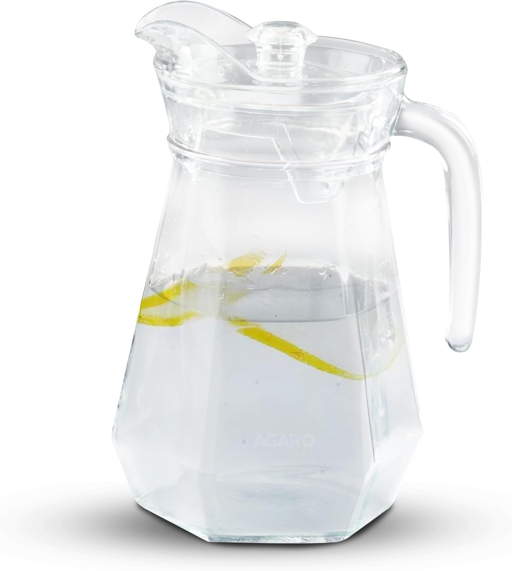 ElegantGlass Pitcher Jug 1.3L, Transparent Beverage Carafe for Home, Office, Pitcher for Serve Water, Milk, Juice, Beverage, Lassi, Cocktail