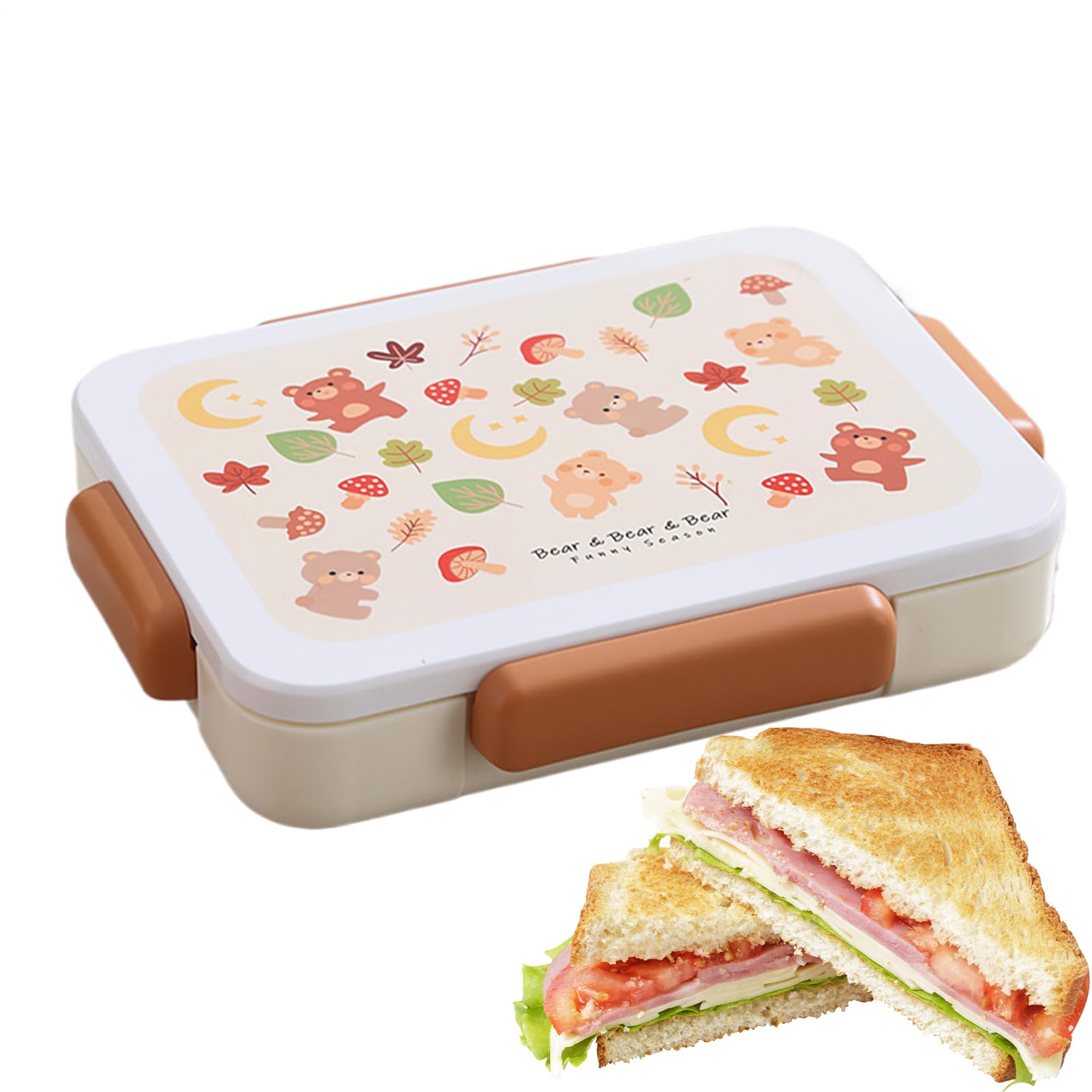 Fiambrera de 5 compartimentos infantil para evitar comidas mezcladas