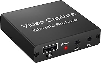 PROZOR Audio Video Capture Cards 4k HDMI to USB 2.0 Video Capture 1080P HD Live Video Capture With HDMI Loop-out for High Definition Game Live Streaming Screen Sharing Video Recording Live Conference