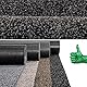 ANRO Fußmatte Schmutzfangmatte waschbar wasserdicht robust Schmutzfänger für Eingang, Haustür, Flur, Küche, Schlafzimmer Poet Größe 40x60cm Carpet Schwarz