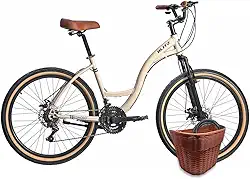 Kit Bicicleta BLITZ Aro 26 Cômodo Alumínio Urbana Sh 21V Freio a Disco + Cestinha e cadeado