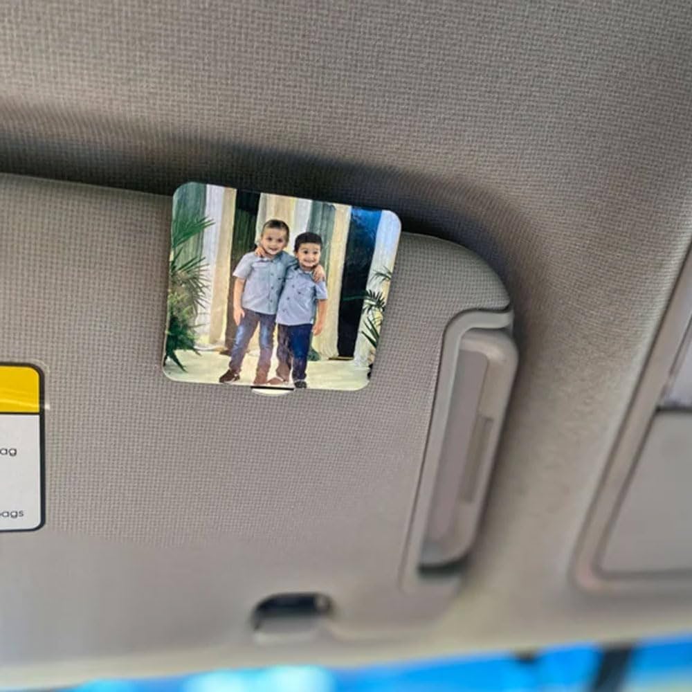 Custom Photo Car Visor Clip, Personalized Sun Visor Photo Holder For Couples, Boyfriend