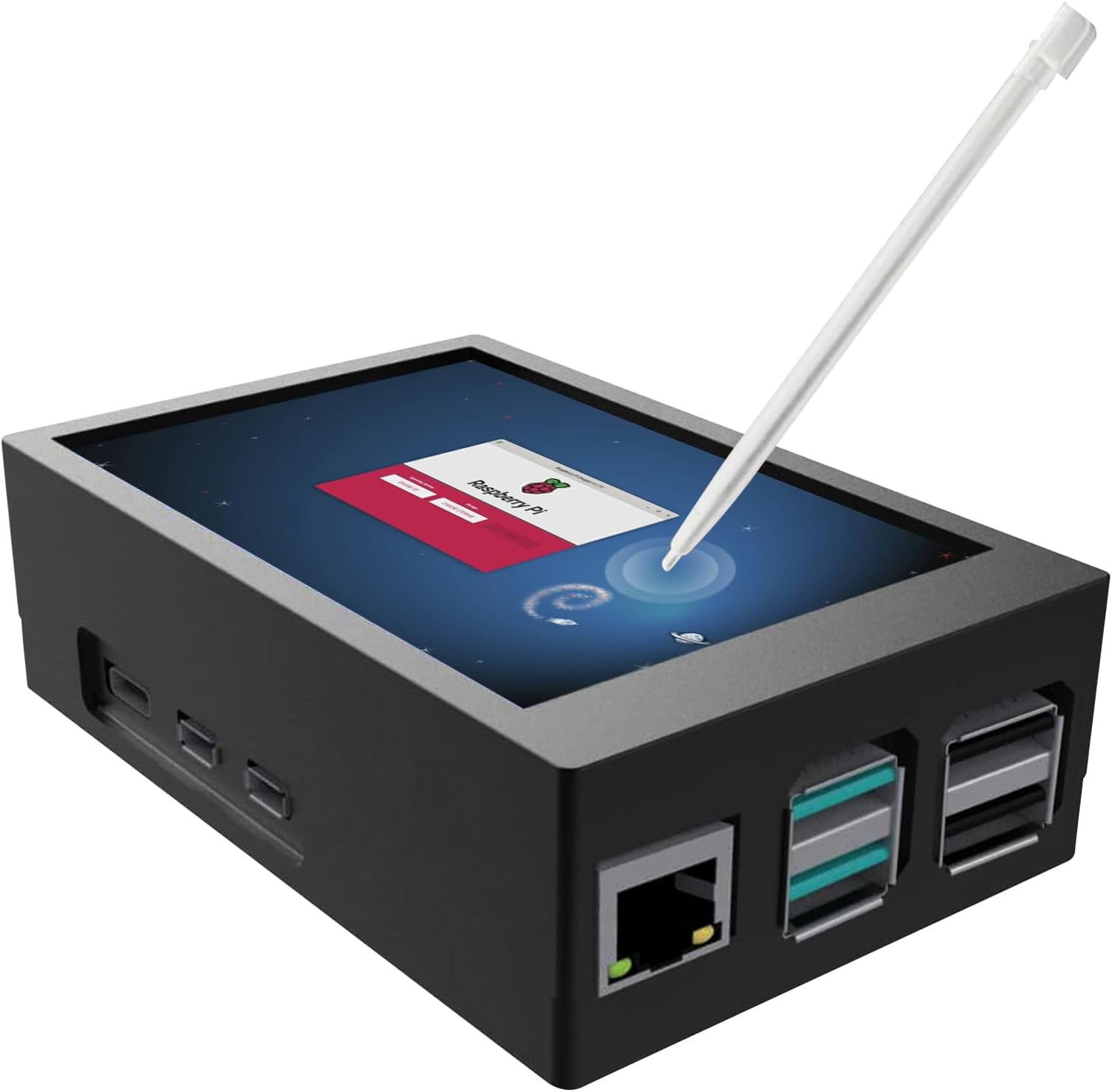 for Raspberry Pi 5 Touch Screen with Case, 3.5 inch Touchscreen with Fan, 320x480 Monitor TFT LCD Display