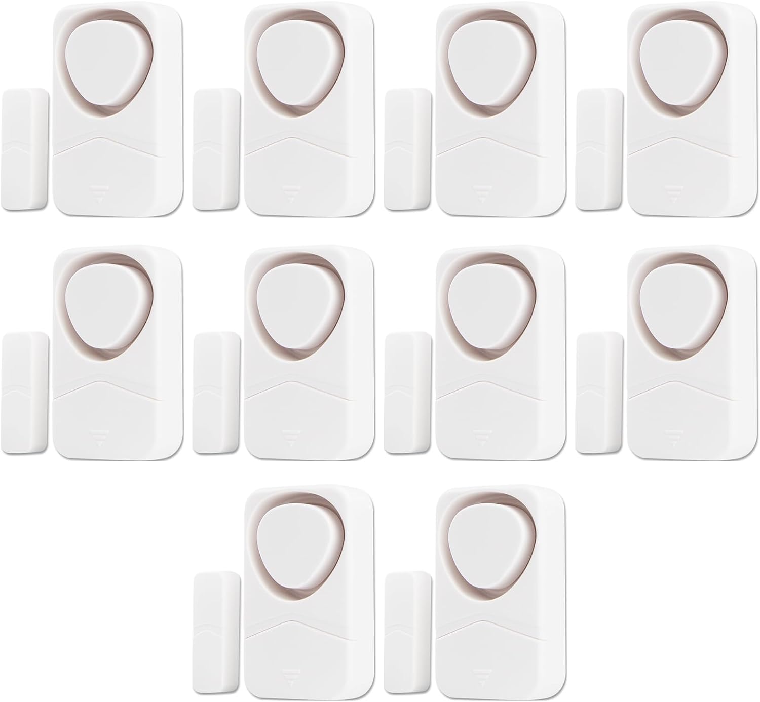 Image showing a 10-pack of NineLeaf door and window alarm sensors.