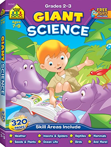 School Zone - Giant Science Workbook - Ages 7 To 9, Second And Third Grade, Weather, Seeds, Plants, Insects, Ocean Life, Birds, And More (School Zone Giant Workbook Series) #TOP29