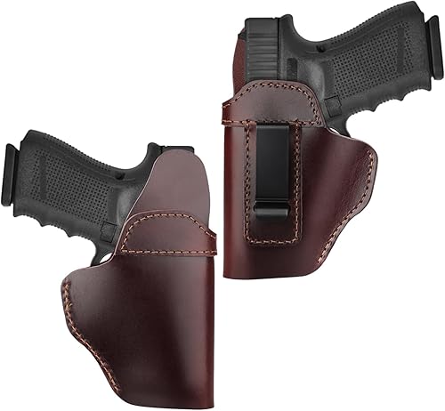Miniatura 8 de Funda de cuero para Sig P365 X Macro, IWB Carry Gun Holsters para Glock 19 43X 44 48Ruger 57Springfield Hellcat ProXDSTaurus G2C G3C GX4M & P 0.354